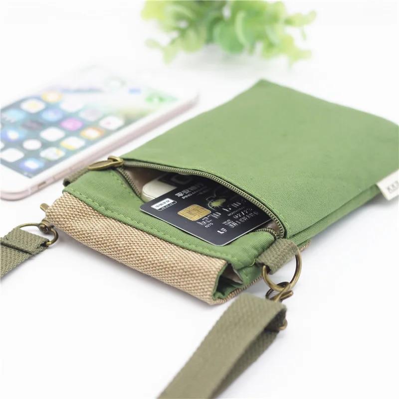 Canvas Women's Coin Purse Shoulder Crossbody Bag Brands 2024 Ladies Handbag Female Phone Wallet Money Pouch Carteira for Girls
