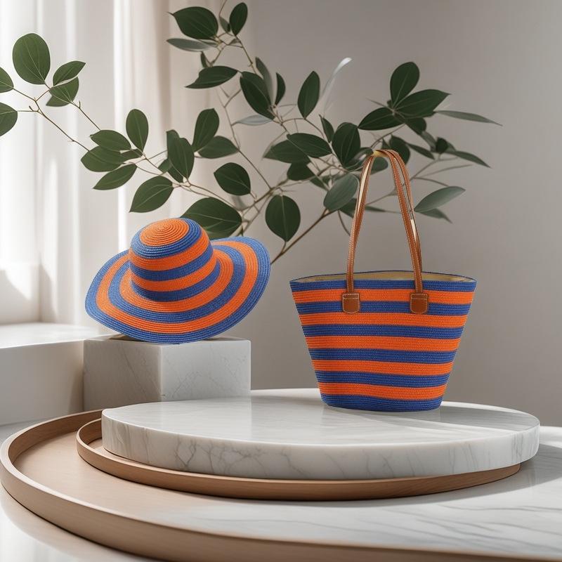 Straw Woven Tote: Beach Style, Large Capacity Shoulder Bag for Women