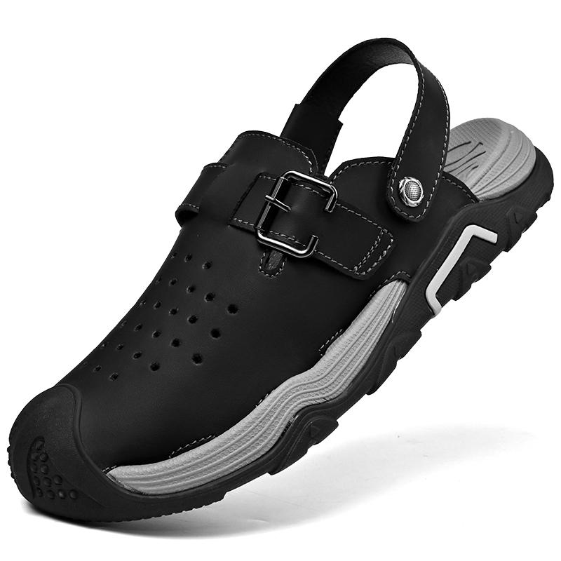 

Baotou men s shoes Classic breathable and comfortable style Leisure Beach walking and young summer Sandals versatile 45 чёрный