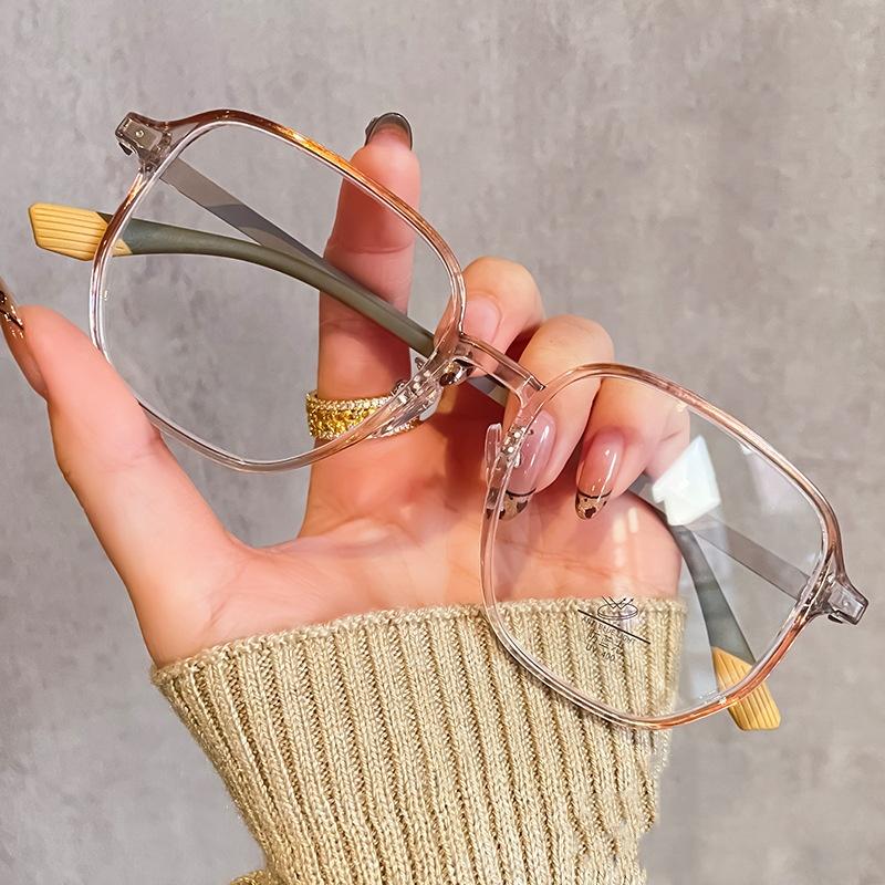 Ultralight Finished Myopia Glasses Women Men Large Frame Blue Light Blocking Optical Lenses Fashionable Minus Diopter Eyewear