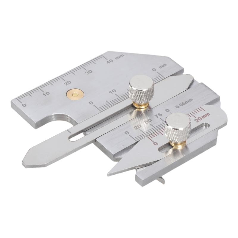 Tragbare Messlehre Schweißraupenhöhe Schweißnaht für Spaltlehre Schweißinspektionslineal Messbereich 0-40mm Genauigkeit 0,5mm