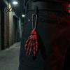 Cool Skeleton Hand Accessory Keychain, with Hanging Chain 3D Printed Ornament, Movable Gothic Ornament Joint Design Skull Palm Stress Relief