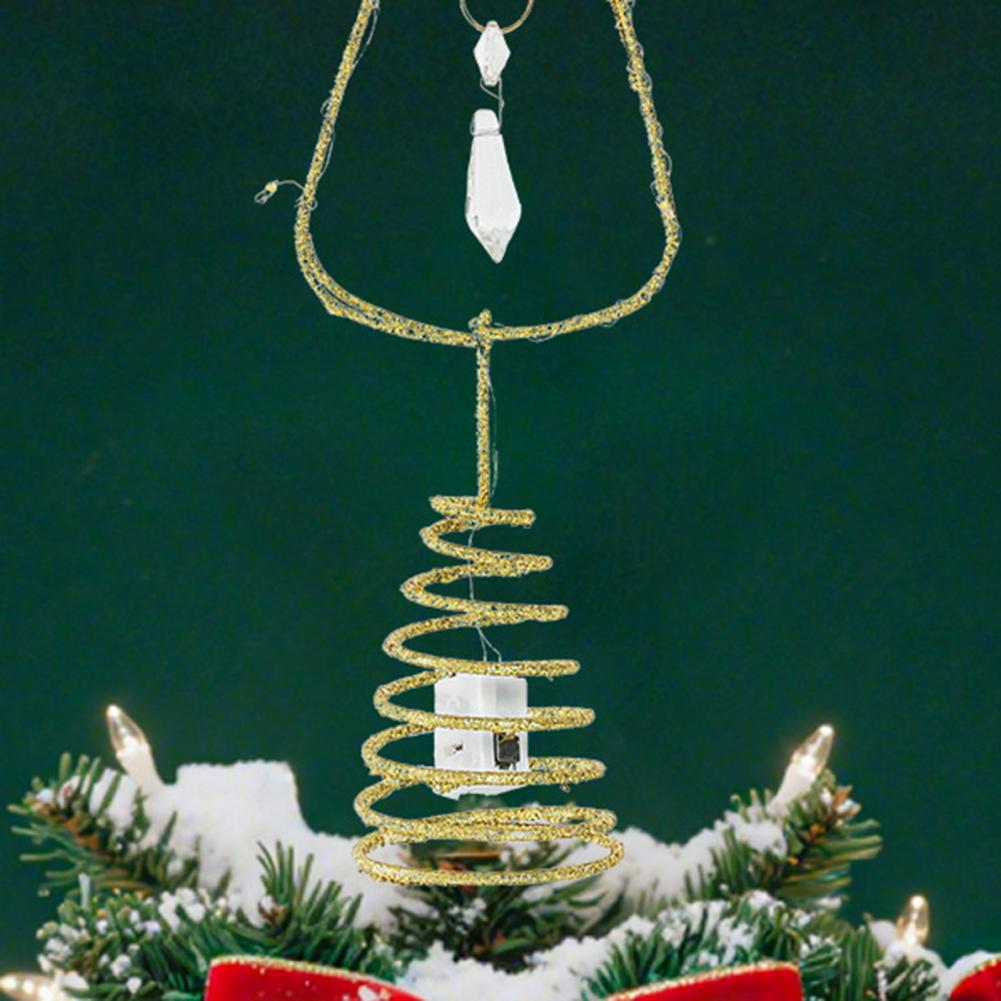 Christmas Tree Top Decoration Angel Tree Topper Elegant Glittered Gold Angel Christmas Tree Topper Double for Xmas