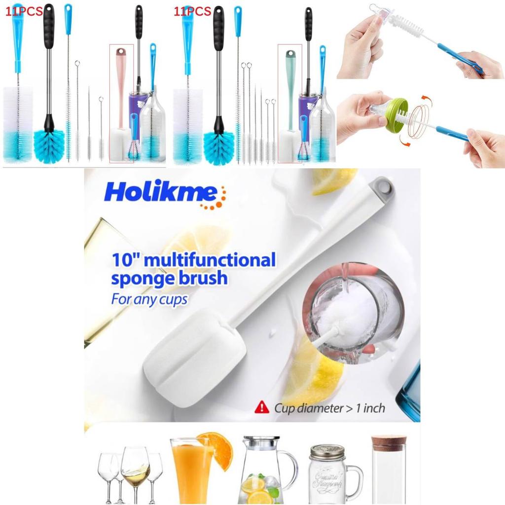 Pp Material Narrow Bottle Brush Cleaning Kit For Home Water Bottle And Pipe Maintenance