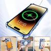 Clear Magnetic Kickstand Case for iPhone 17/16 Pro Max - Electroplated Shockproof Protective Cover