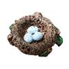 Miniature Bird Nest Decorative Ornament Textured Figurine for Crafters, Collectors, Fairy