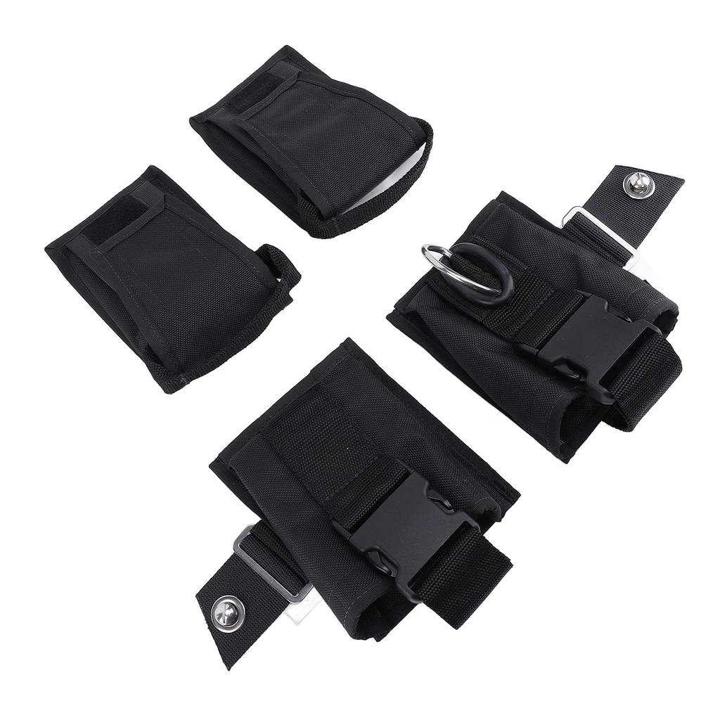 2PCS Scuba Weight Pocket with Quick Release Buckle Nylon Diver Weight Belt Bag Pouch for BCD Diving