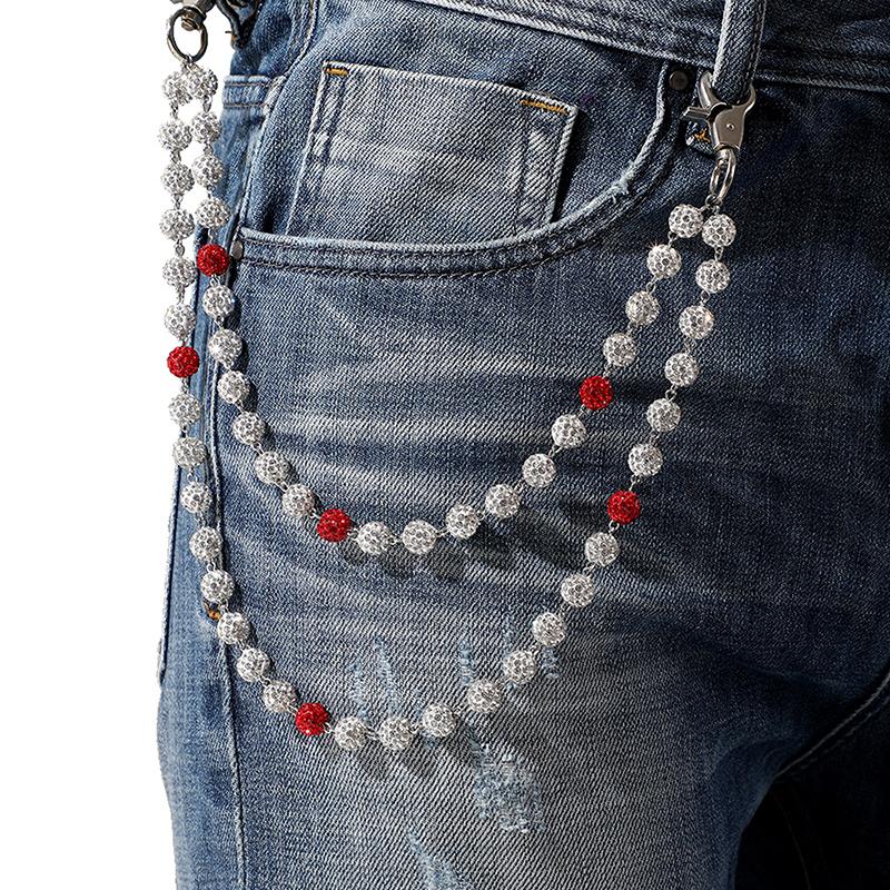 Hip-Hop Pants Chains High-Quality Ball Beads Waist Chains Simple Jeans Chain  Pants Chain Clothing Accessories Gifts