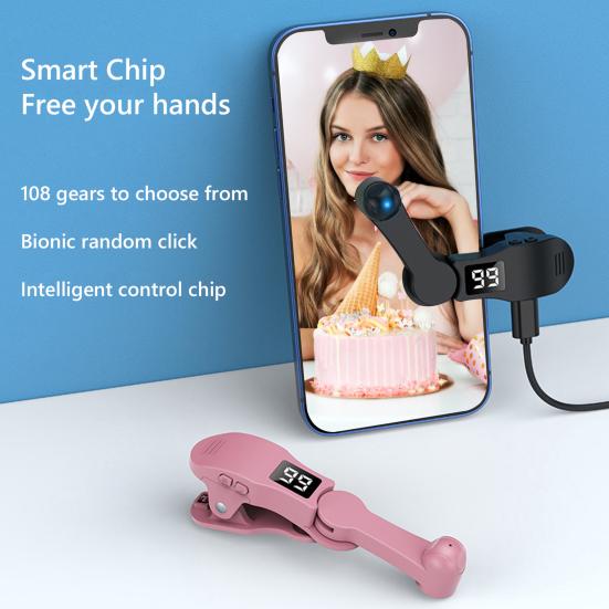 Digital Auto Screen Clicker USB Phone Tapper LED Display 180 Degrees Rotation Smart