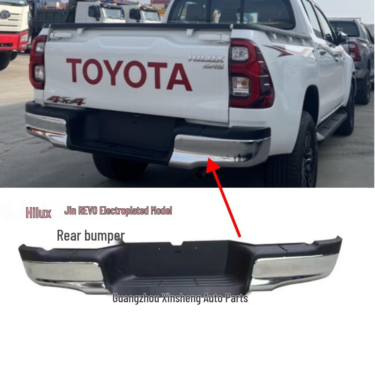 Compatible Rear Bumper Guard & Corner Protector for Toyota Hilux REVO 2016-2024 Models Rear Bumper