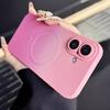 Gradual change magnetic attraction is suitable for iPhone16E skin-feeling liquid silicone mobile phone case Apple 15 ultra-thin all-inclusive tpu 14