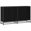 Sideboard Black Oak 134 x 35 x 76 cm Engineered Wood