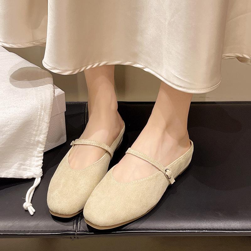 

Туфли Мэри Джейн из матовой кожи с плоским дном, женская обувь 2025 года, весна и осень, новые ретро туфли с неглубоким ртом и универсальными одинарными туфлями для женщин 40 абрикосовый