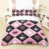 3-piece Halloween Cute Ghost, Bow Pattern, 1 Quilt Cover+2 Pillowcases, Core Free, Soft and Comfortable Quilt Cover Set