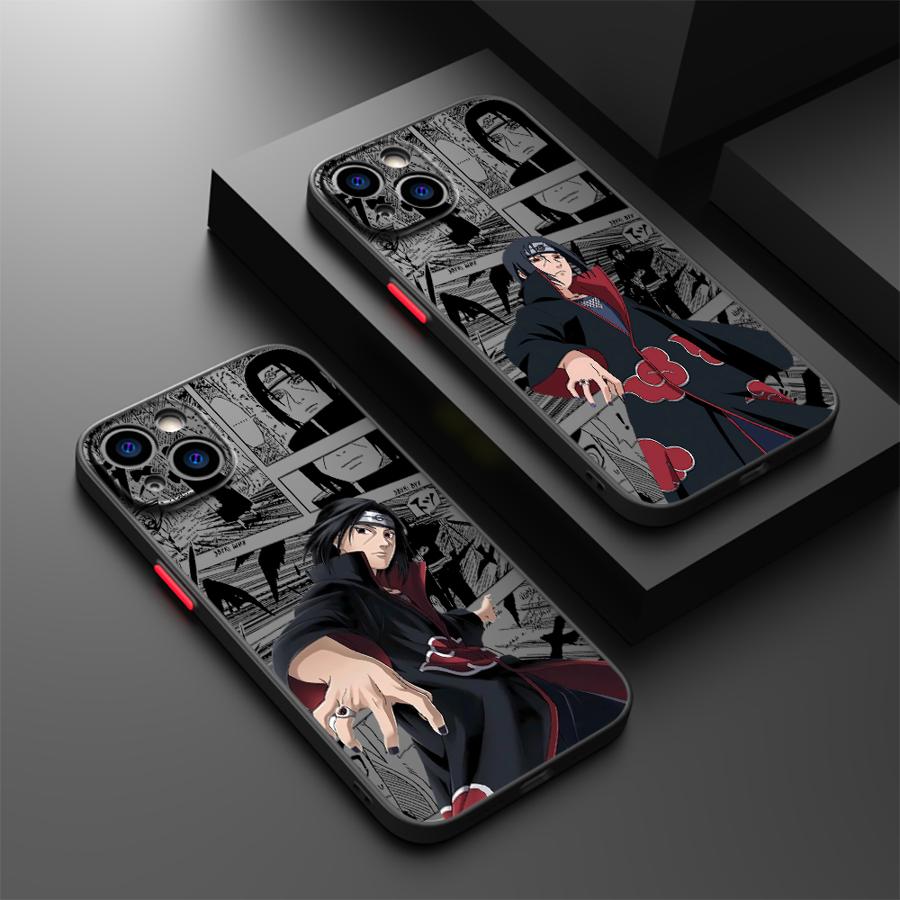 Custodia Cover per Telefono Opaca Cool di Anime Naruto per iPhone 14 16 Pro Max 15 Plus XR 12 11 13 Mini X