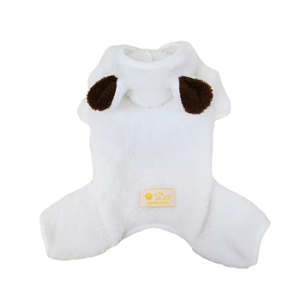 

Bear Molding Winter Dog Clothes Warm Puppy Costume Kawaii Dog Jumpsuit for Small Dogs XL білий