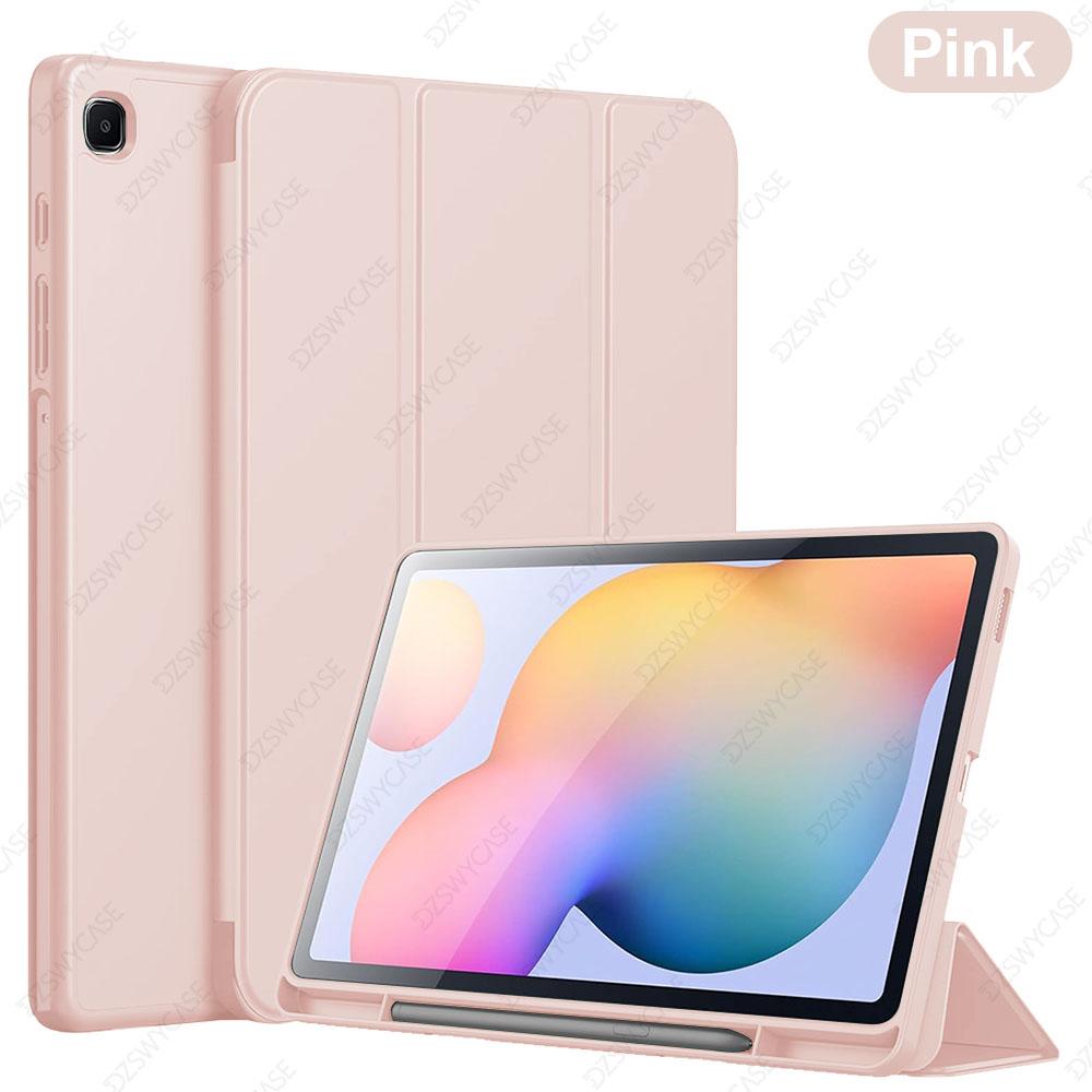 Pour tablette Samsung Galaxy S6 Lite 10,4 pouces avec porte-stylet (SM-P620N/P625N/P610N/ P613N/P615N/P619N) ,Housse Auto Veille/Sommeil rose