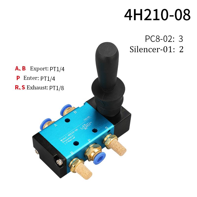 Pneumatic Switch Manual Valve Hand Wrench Valve 4H210 4H310 Hand Wrench Control Pneumatic Control Valve 5/2 Way
