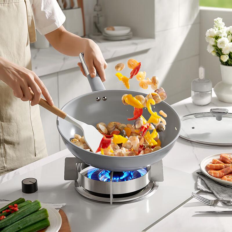 DESLON Starlight Series 32cm Refined Iron Non-stick Wok