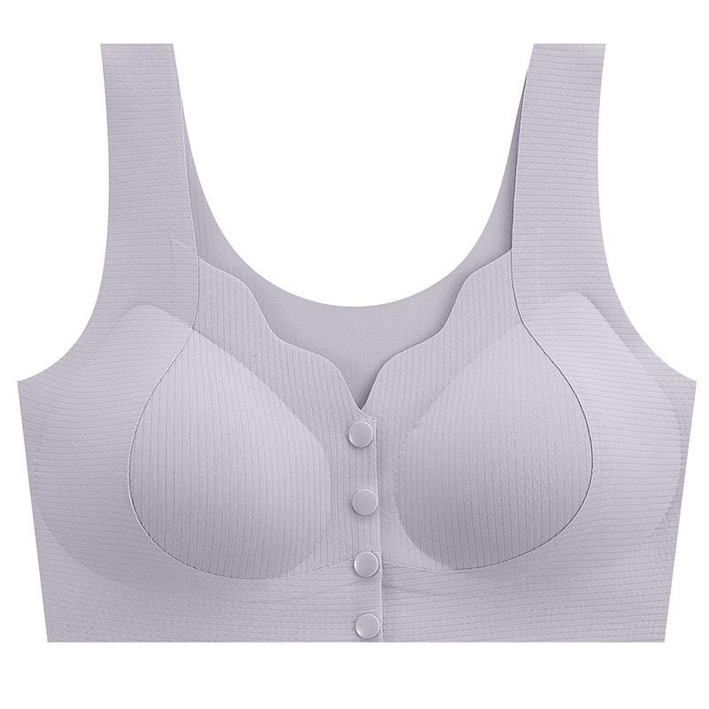 Plus Size Seamless Front Closure Push-Up Sports Bra for Small Breasts