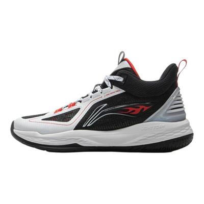 Li Ning Detské Basketbalové Dlhé Päste Pohodlné Mäkké Protišmykové Odolné Nízkoprofilové Basketbalové Topánky Pánske Basketbalové Topánky Čierna Biela YKBV018-7