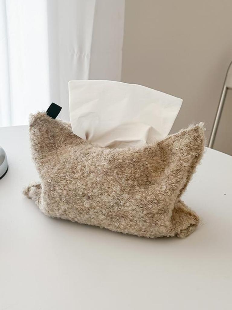 Nordischer Stil Wolle Gestrickt Taschentuchbox Auto Innenraum Dekoration Heimdeko Milchweiß Stoff Taschentuchhalter Hängende Tasche