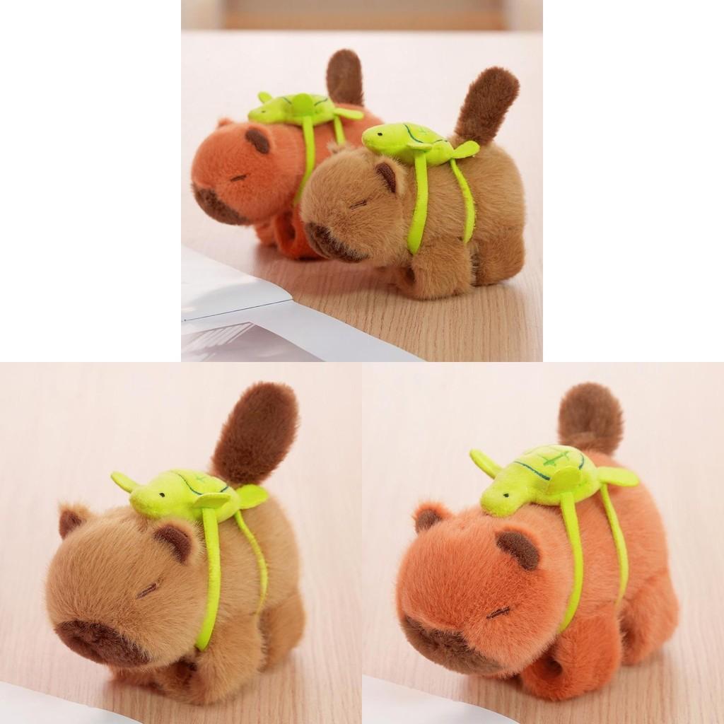 Capybara Wag Tail Clap Ring Wristband Plush Toy Cartoon Stuffed Doll Gift Kids