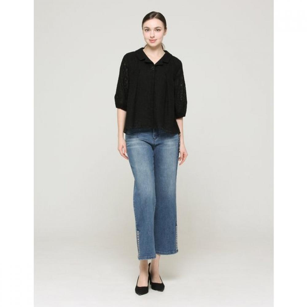 

Son Jung Wan Logo Hotfix Slit Denim Pants Zjl6161111 Blue/66