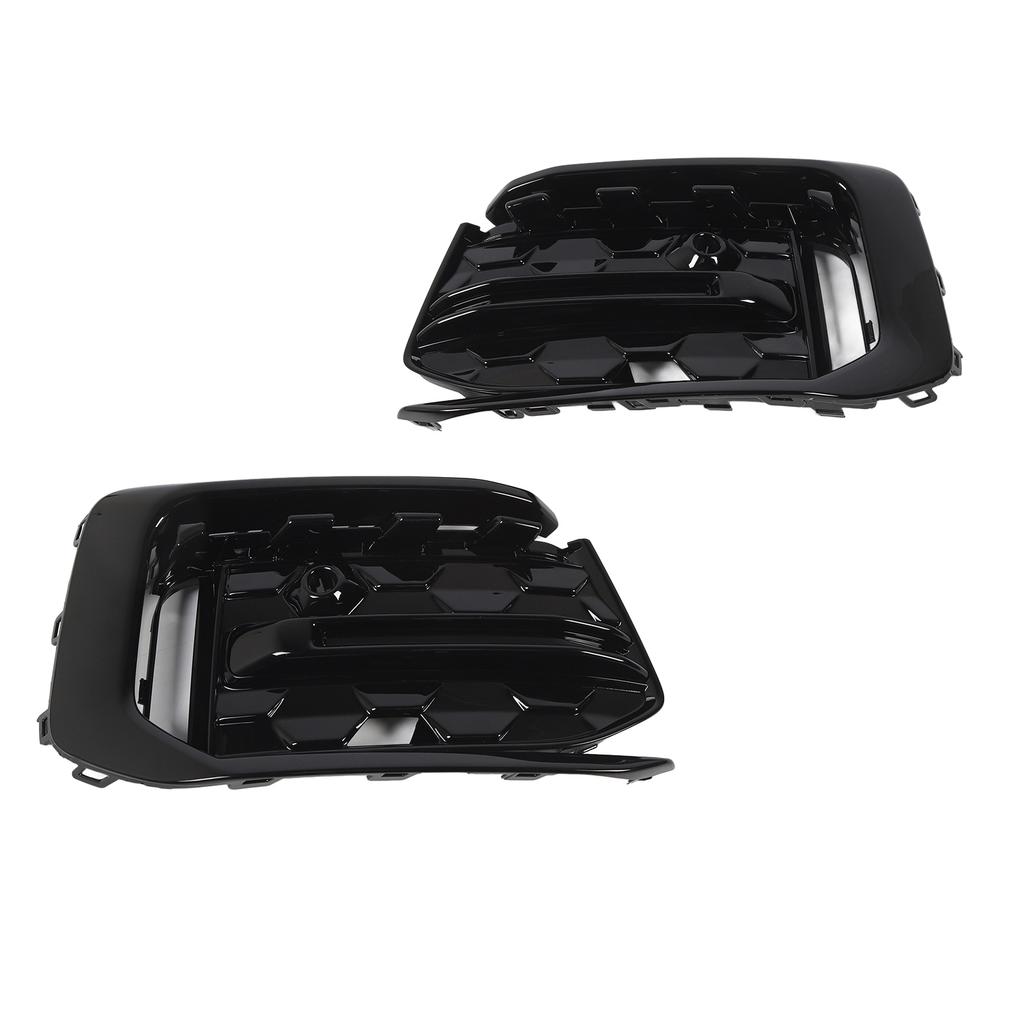 Fog Light Grille Set Left Right Glossy Black Impact Resistant Stylish for A6 C8 PA Sport 2022