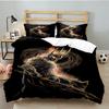 Journey Through Middle-earth 3pcs Bedding Set,Including 1pc Duvet Cover And 2pcs Pillowcases Perfect Gift for Christmas,Ideal for Bedroom, Dormitory