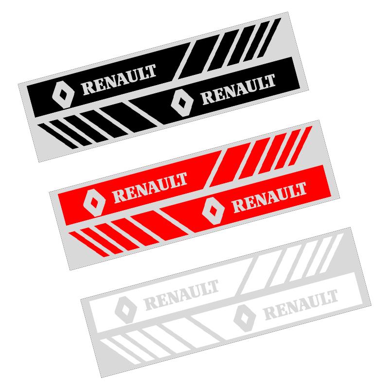 2PCS Car Rearview Mirror Decoration Sticker Emblems Styling For Renault Dacia Megane 2 3 Duster Koleos Logan Clio Laguna Sandero