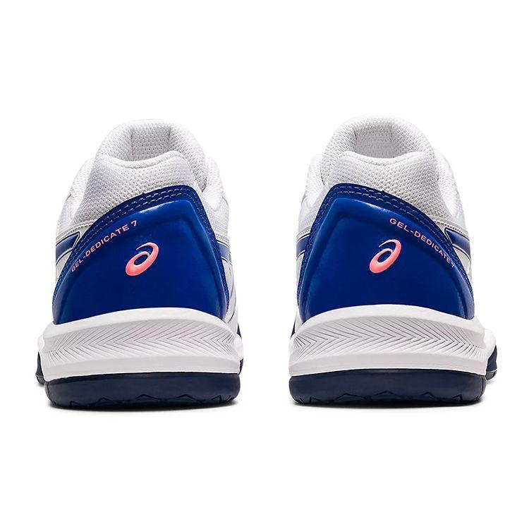 Asics  Gel Dedicate 7 White Lapis Lazuli Blue Women Sneakers 1042A167-101