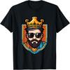 King Pop Art Portrait Crown Funny Head T-Shirt
