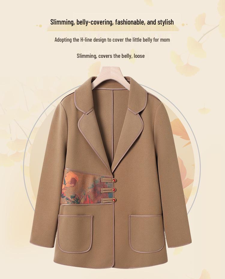 2025 Autumn National Style Jacket: Fashionable, Age-Reducing Suit for Middle-Aged & Elderly Women