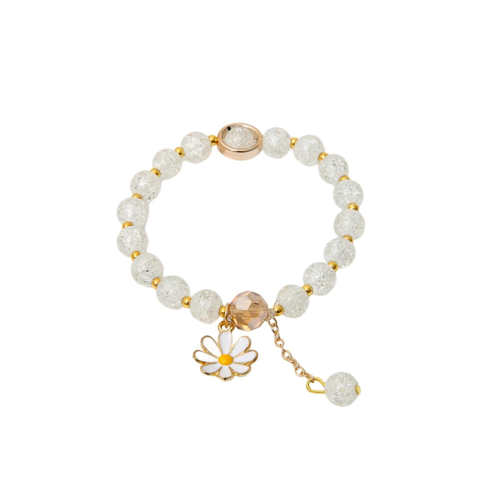 

Браслети для дівчат. Жіночі браслети з кришталю з бісеру Даруйте подругам подарунки One Size білий