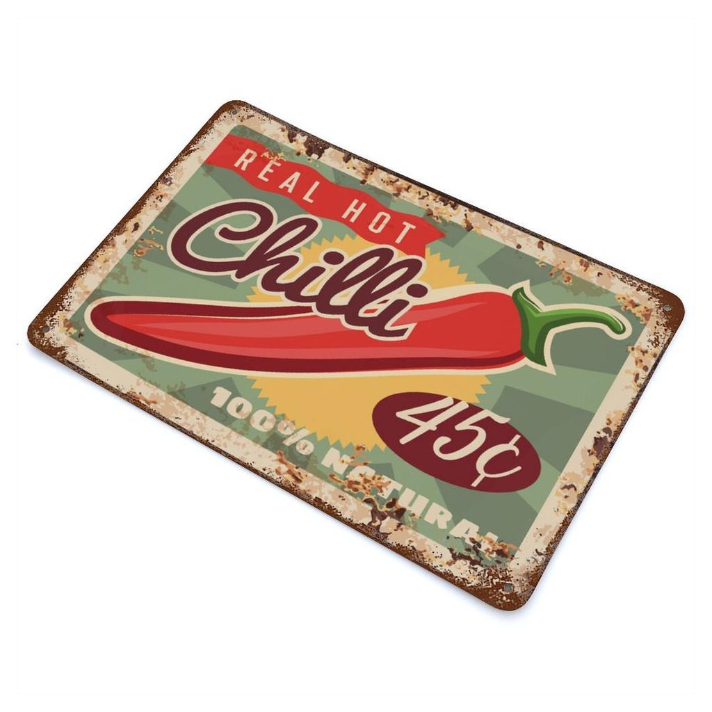 1-Pack Rustic Metal Hanging Wall Sign, 20×30cm and 30×40cm, Distressed Décor for Studio, Bar or Kitchen