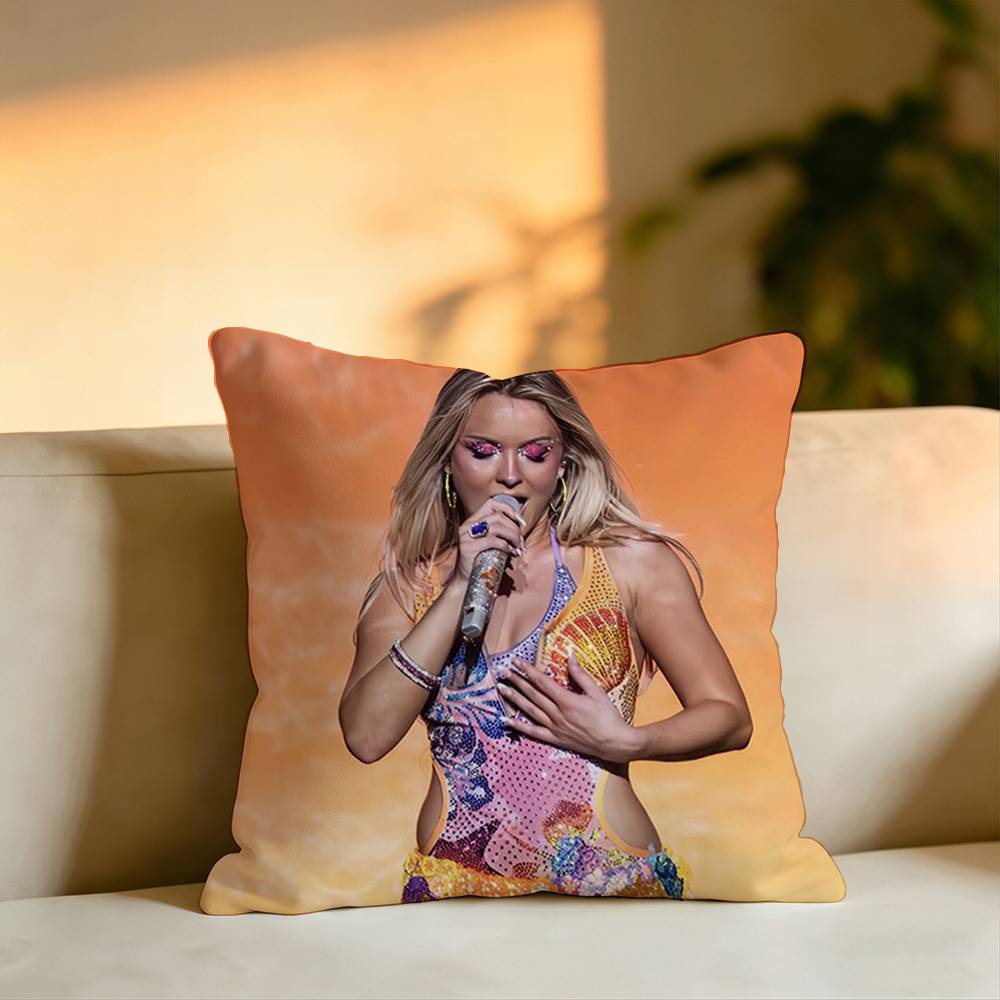 Pop Singer KKlava Koka Pillow Case Square DoubleSided Sofa Cushion Cover Bedroom Bedside Pillow