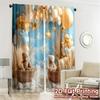 2pcs, 2D FLAT PRINTING Curtains (Without Rod) GoldenCloudland Popular Minimalist Curtains Versatile Polyester Curtains