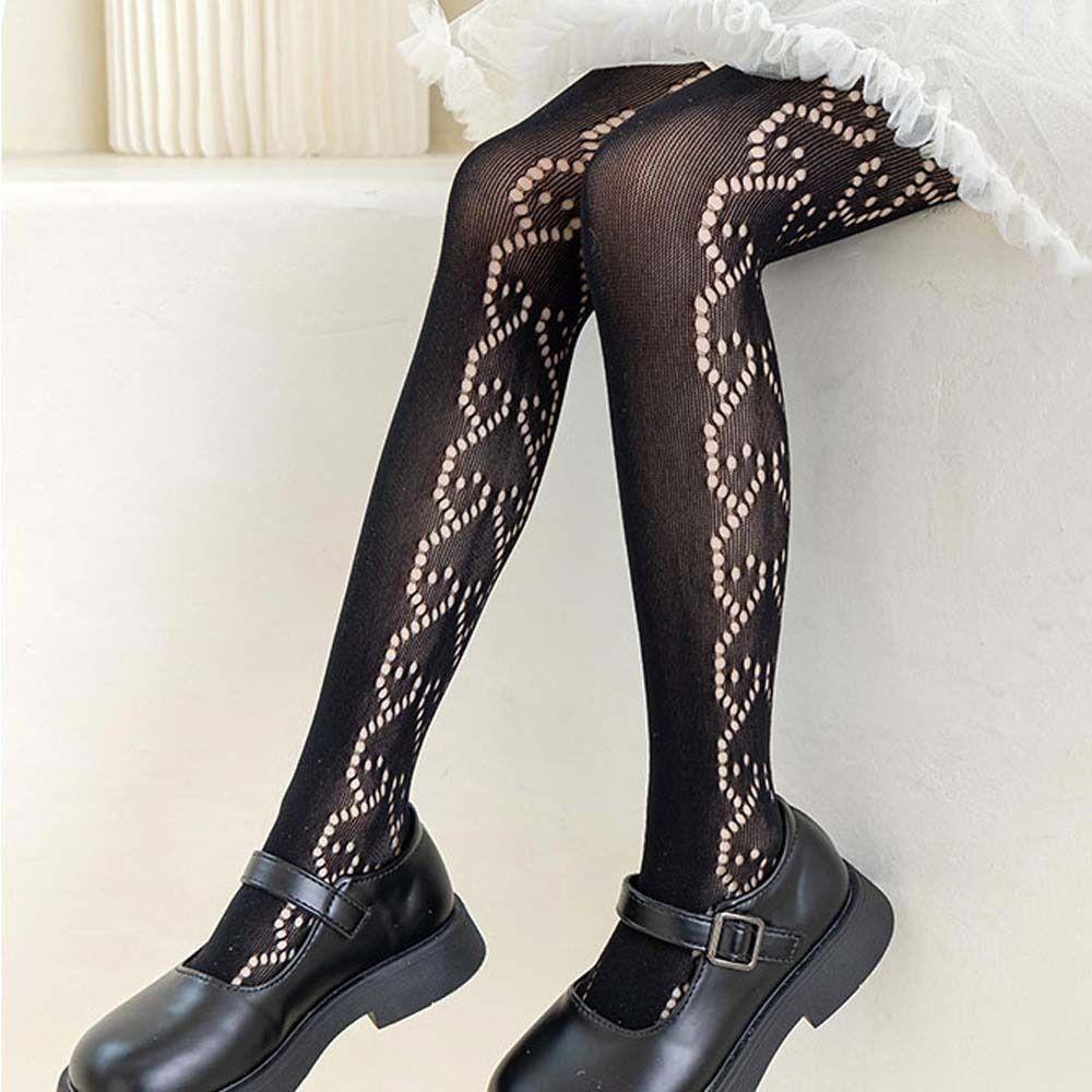 

Love Girl JK Pantyhose Nylon Heart Fishnets Stockings Fashion Lady чёрный