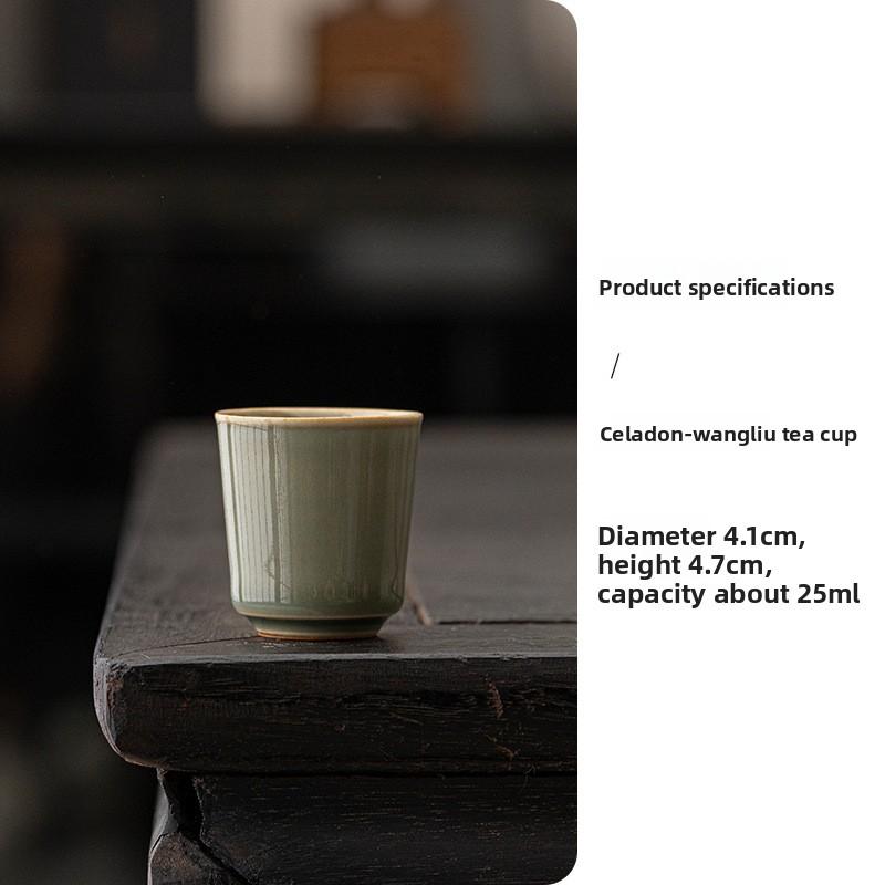 

Ретро селадоновая чайная чашка Набор для чая Кунг-фу креативная полностью ручной работы домашняя маленькая чашка для дегустации чая чашка мастера для питья чая чашка для дегустации чая 200ml