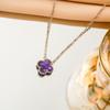 Collana Trifoglio a Quattro Foglie Una Lussuosa e Raffinata Catena per Maglione da Donna in Acciaio di Titanio Bicolore Resistente al Colore