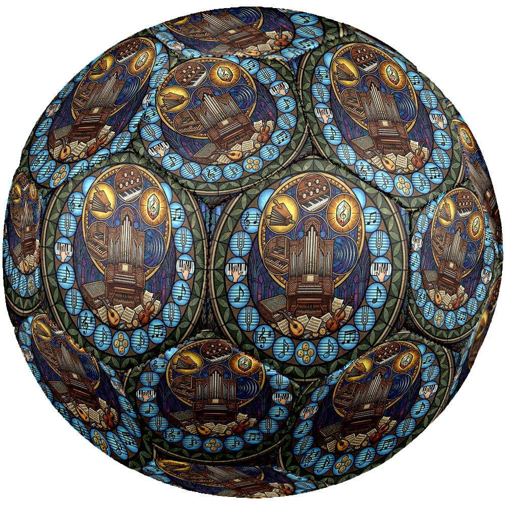 Musical Instruments Harmony Round Football Size 5 Adult Ball Suitable for Training Matches and Outdoor Team.