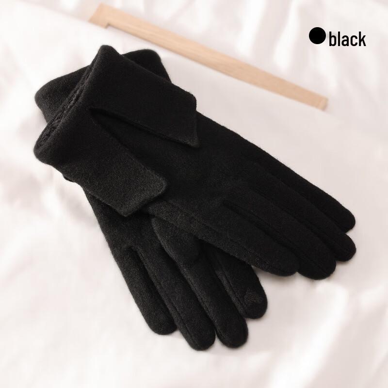Women's Winter Korean Style Cashmere Cuff Gloves