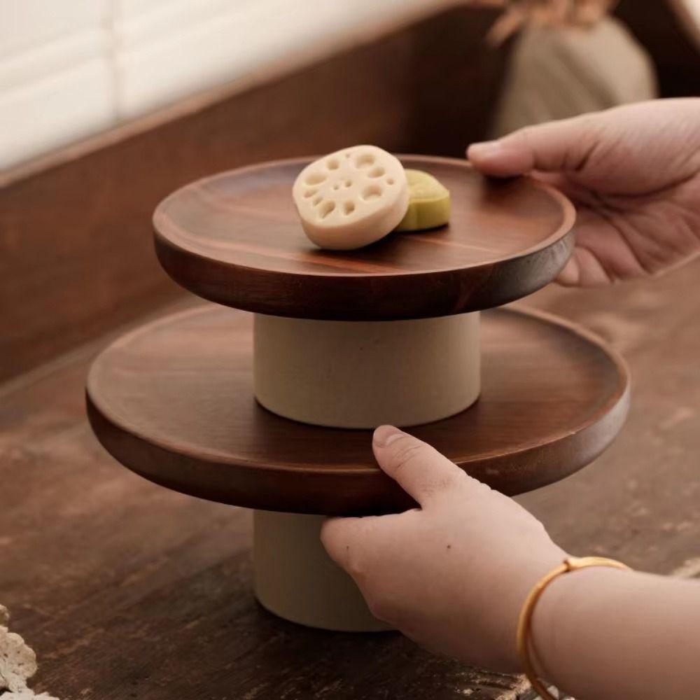 High Stand Tall Footed Display Stand Round Tabletop Fruit Candy Tray  Coffee Table