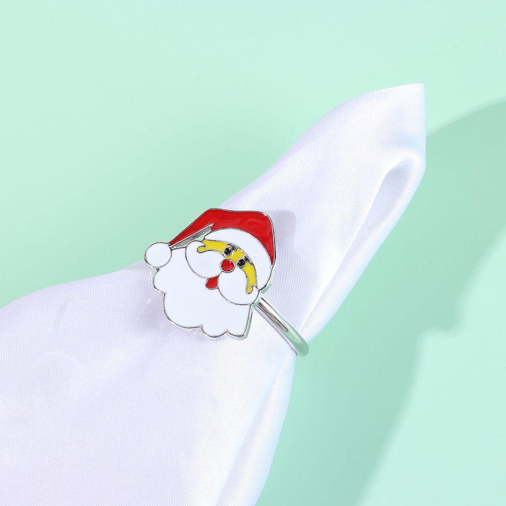 Xmas DIY Craft Kitchen & Bar Wedding Supplies Mouth Ring Napkin Ring Christmas Supplies Santa Claus