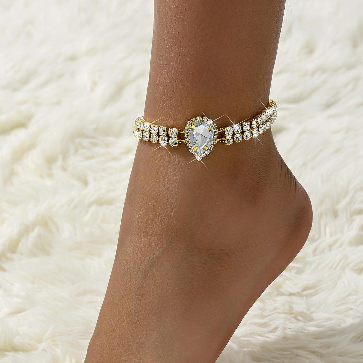 

1 Женская модная цепочка-коготь, многослойная, с каплями воды, для ног, для отдыха на природе, для пляжа, банкета, вечеринки, фестиваля, подарка