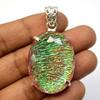 Lab Created Monarch 77.85Ct 925 Sterling Silver Opal Gemstone Pendant Certified