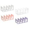 Book Stand Four Section Sturdy Acrylic Bookends Handbag Divider Shelf for Table Study Room Bookcase Cookbooks Photo Albums