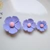 5Pcs Resin Flowers DIY Accessories Flat Back Blooms Ornaments for Jewelry Hair Accessories DIY Craft Projects