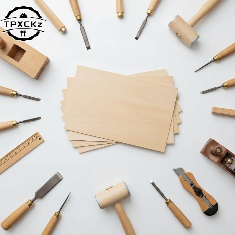 Wood Sheets 15x10cm Basswood Boards 2mm Thin Unfinished Wooden Sheets for Craft& Model Making DIY Project Wood Craft Accessories